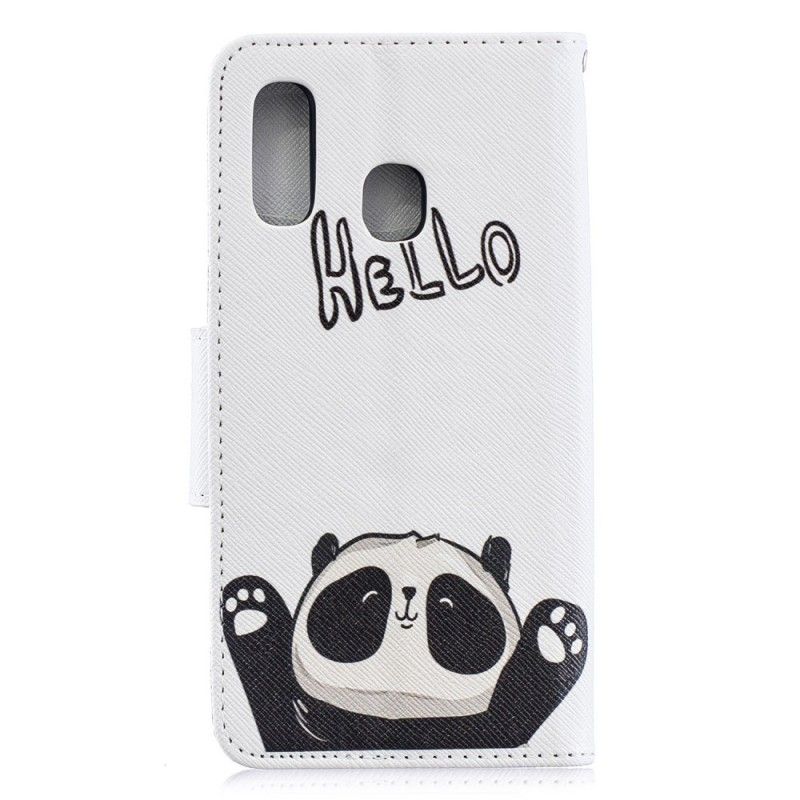 Lederhüllen Samsung Galaxy A40 Hallo Panda