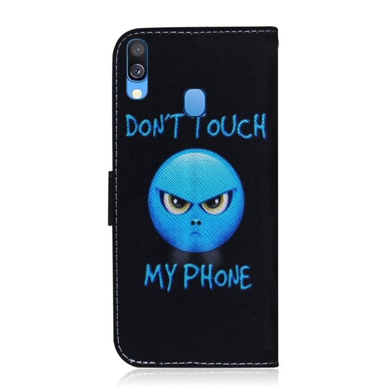 Lederhüllen Samsung Galaxy A40 Handyhülle Emoji-Telefon