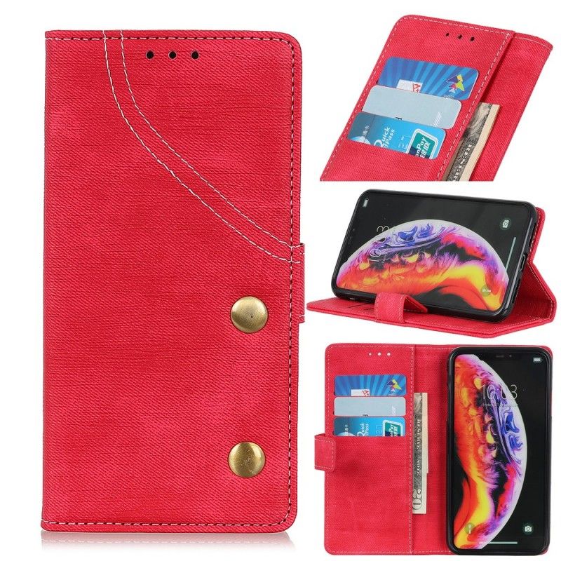 Lederhüllen Samsung Galaxy A40 Rot Knopfjeans