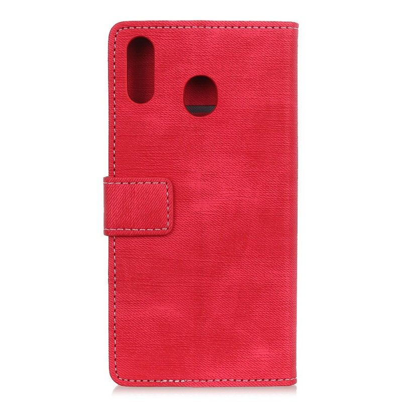 Lederhüllen Samsung Galaxy A40 Rot Knopfjeans