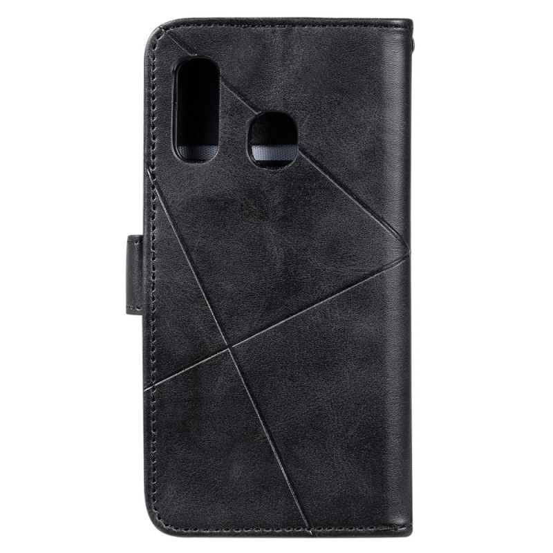 Lederhüllen Samsung Galaxy A40 Schwarz Diamantimitatleder