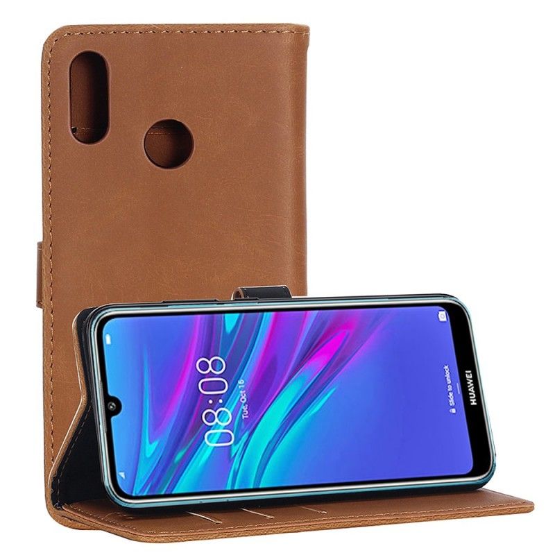 Lederhüllen Samsung Galaxy A40 Schwarz Handyhülle Retro-Kunstleder