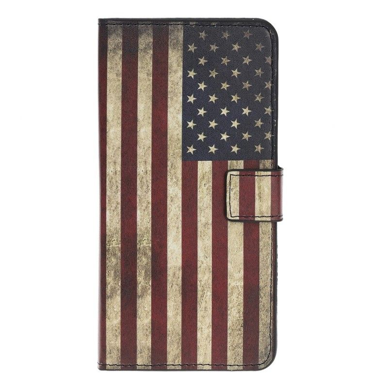 Lederhüllen Samsung Galaxy A40 Usa-Flagge