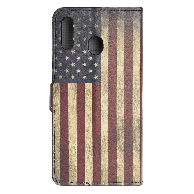 Lederhüllen Samsung Galaxy A40 Usa-Flagge