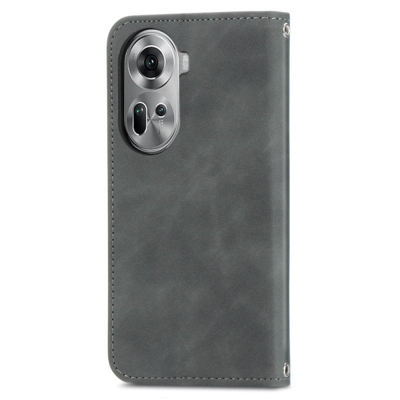 Flip Case Für Oppo Reno 11 5g Wildledereffekt