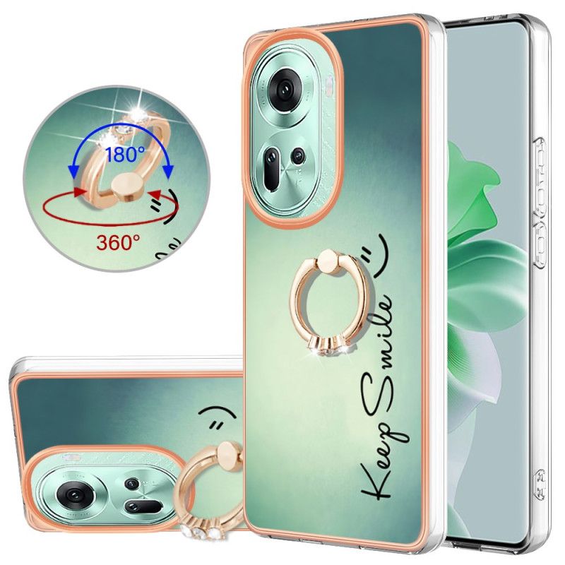 Hülle Für Oppo Reno 11 5g Keep Smile Ringhalter