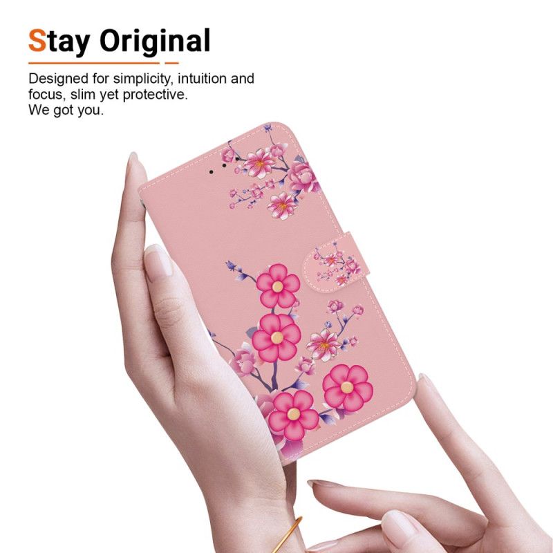 Lederhüllen Oppo Reno 11 5g Handyhülle Sakura Mit Riemen