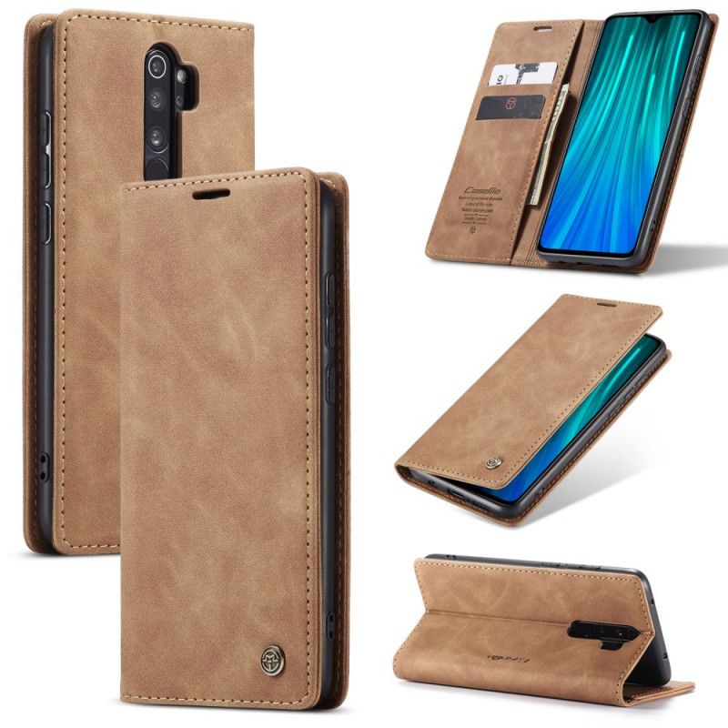 Flip Case Für Xiaomi Redmi Note 8 Pro Schwarz Ledertasche