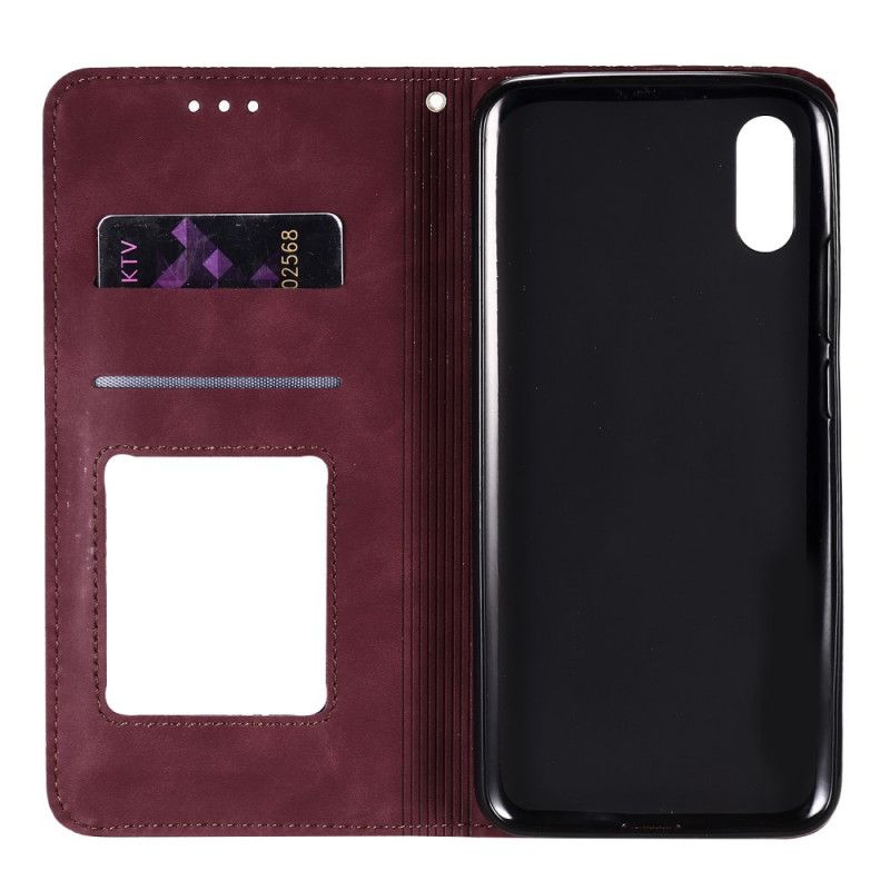 Flip Case Xiaomi Redmi 9A Grün Barockblumen