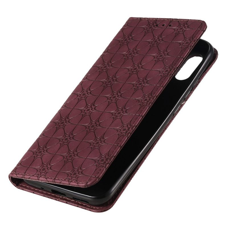 Flip Case Xiaomi Redmi 9A Grün Barockblumen