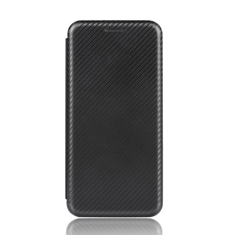 Flip Case Xiaomi Redmi 9A Schwarz Gefärbtes Kohlenstoffsilikon