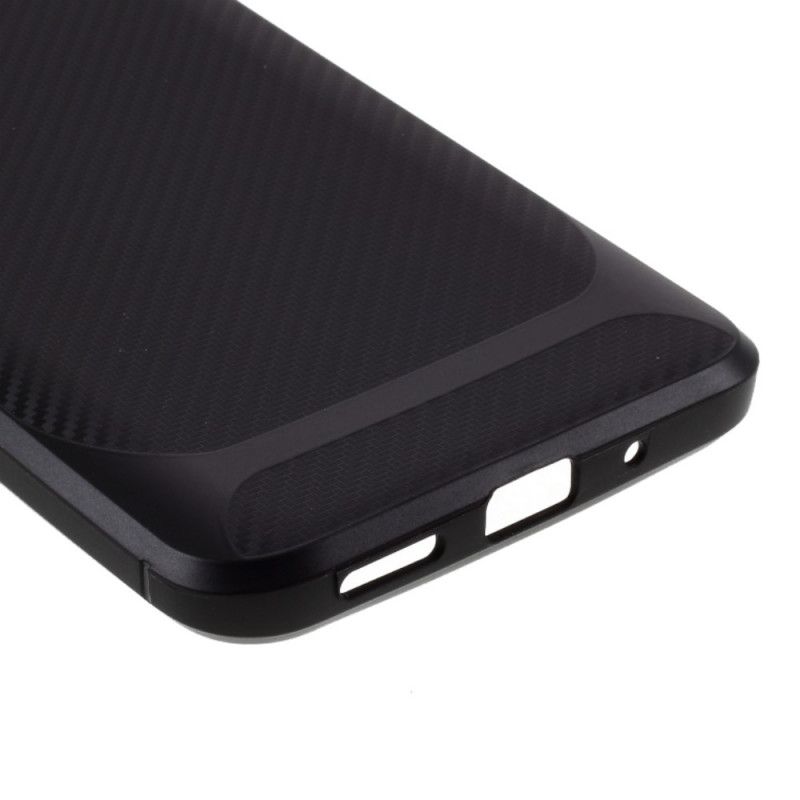 Hülle Für Xiaomi Redmi 9A Schwarz Einzelne Flexible Kohlefaser