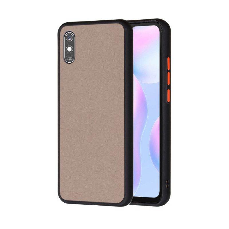 Hülle Xiaomi Redmi 9A Schwarz Hybrid-Silikonfelgen-Design