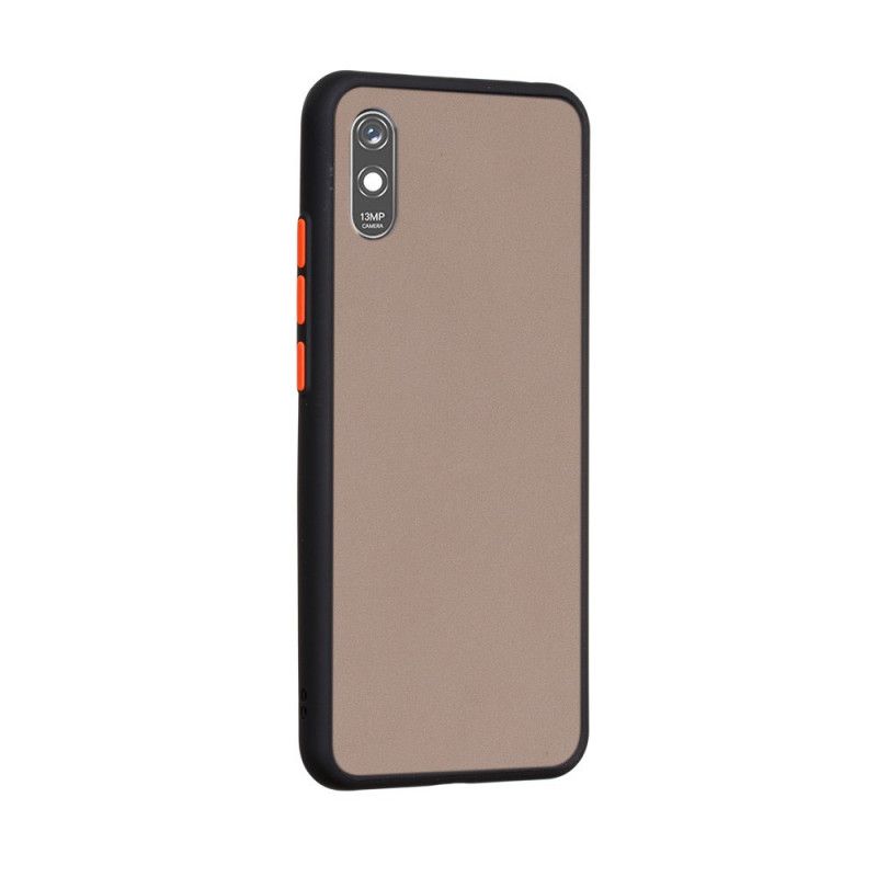 Hülle Xiaomi Redmi 9A Schwarz Hybrid-Silikonfelgen-Design