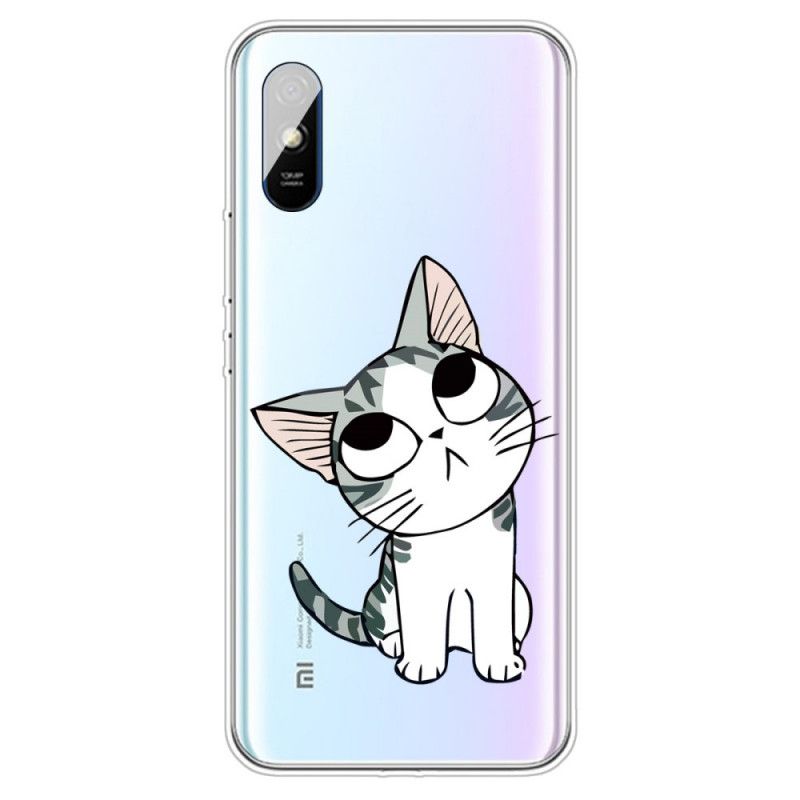 Hülle Xiaomi Redmi 9A Schwarz Pass Auf Die Katzen Auf