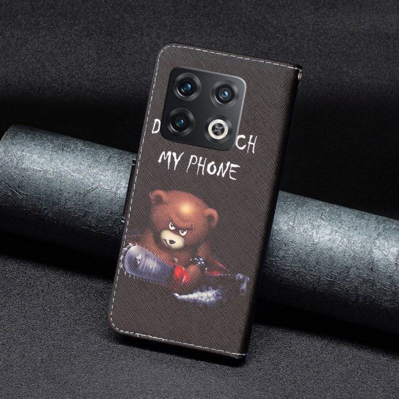 Flip Case Für OnePlus 10 Pro 5G Gefährlicher Bär