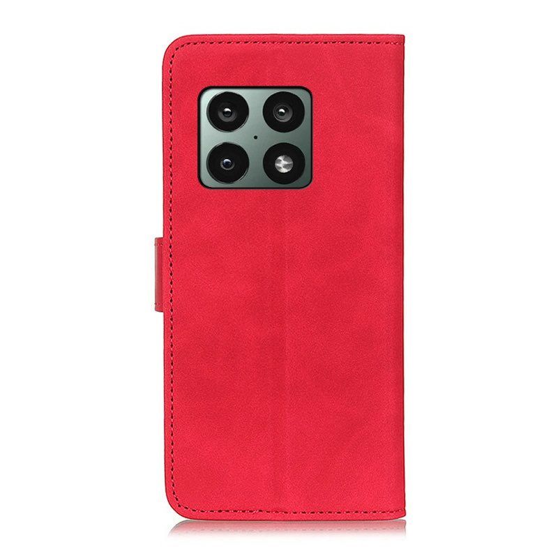 Flip Case Für OnePlus 10 Pro 5G Matter Vintage-ledereffekt Khazneh