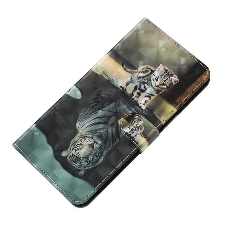 Flip Case Für OnePlus 10 Pro 5G Mit Kordel Strappy Kitten Dream