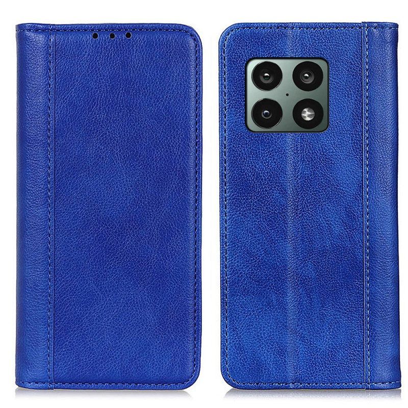 Schutzhülle Für OnePlus 10 Pro 5G Flip Case Farbige Version Aus Litschi-leder