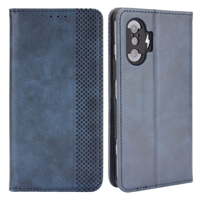 Flip Case Xiaomi Mi 11i 5g / Poco F3 Stilisierter Vintage-ledereffekt