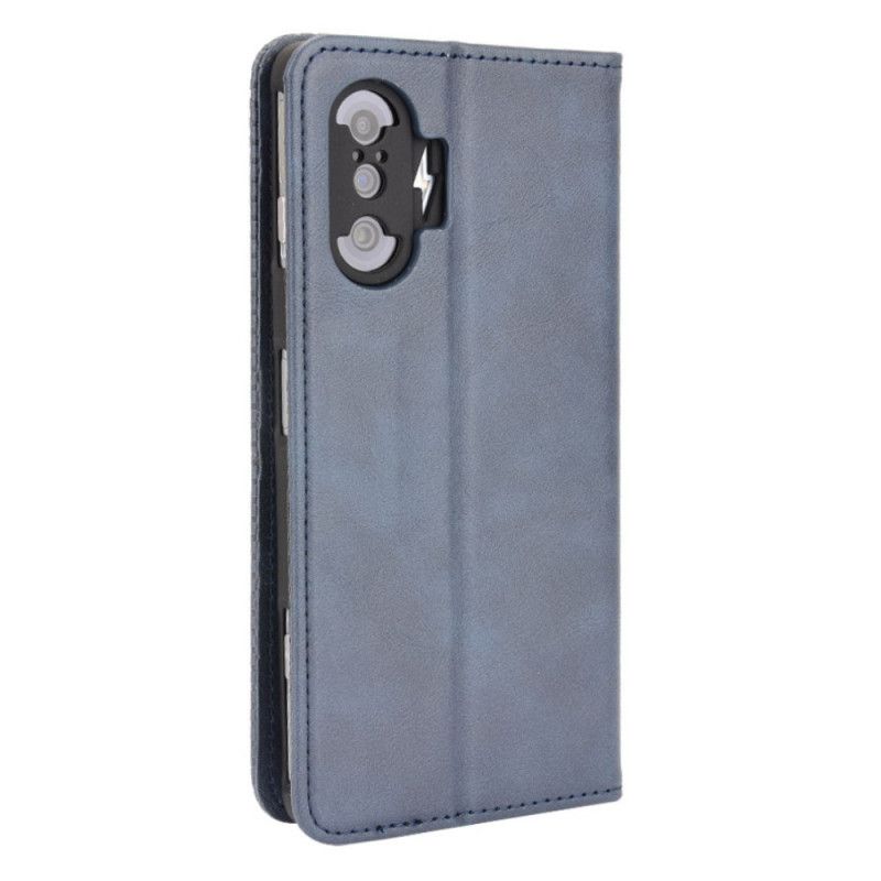 Flip Case Xiaomi Mi 11i 5g / Poco F3 Stilisierter Vintage-ledereffekt