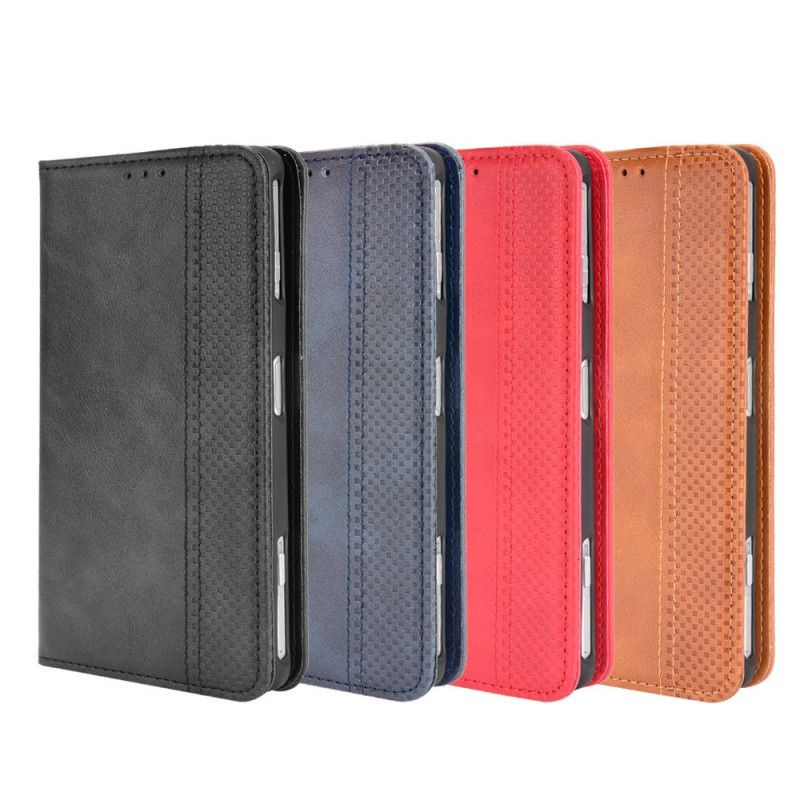 Flip Case Xiaomi Mi 11i 5g / Poco F3 Stilisierter Vintage-ledereffekt