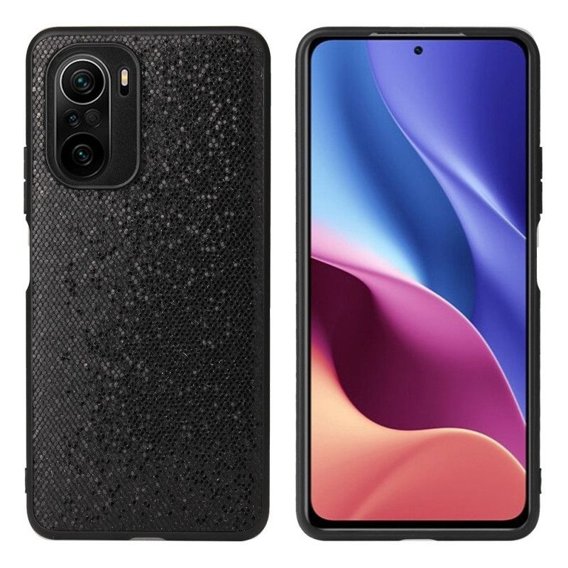 Hülle Xiaomi Mi 11i 5g / Poco F3 Handyhülle Schwarze Pailletten