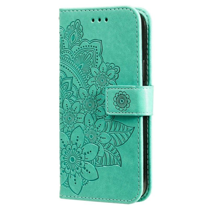 Flip Case Für Poco X5 5G Mit Kordel Riemen-blumen-mandala