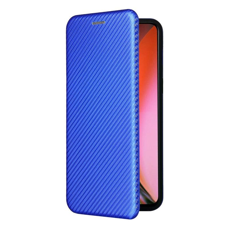 Flip Case Oneplus Nord 2 5g Handyhülle Farbiges Carbon-silikon