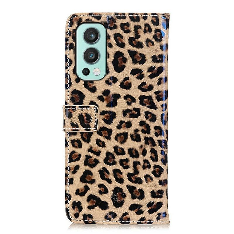 Lederhüllen Oneplus Nord 2 5g Einfacher Leopard