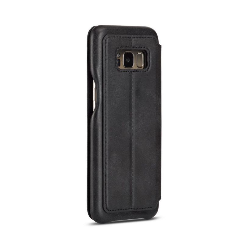 Flip Case Samsung Galaxy S8 Schwarz Lc.Imeeke Ledereffekt