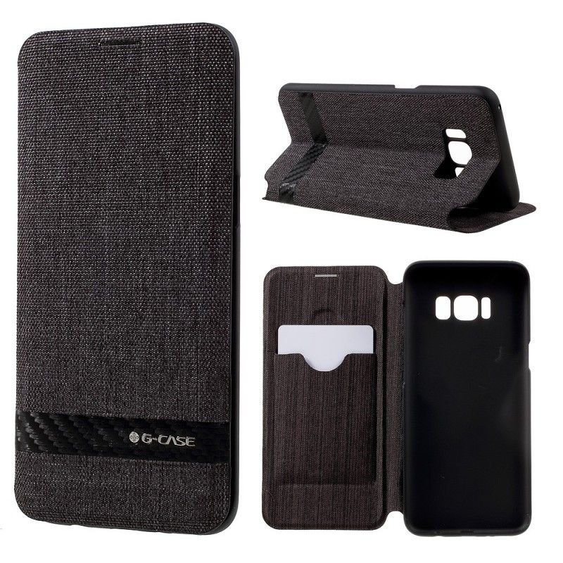 Flip Case Samsung Galaxy S8 Schwarz Leinwand