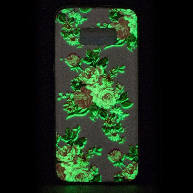 Hülle Samsung Galaxy S8 Handyhülle Fluoreszierende Freiheitsblumen