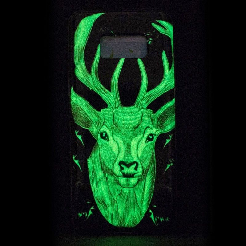 Hülle Samsung Galaxy S8 Handyhülle Fluoreszierender Majestätischer Hirsch