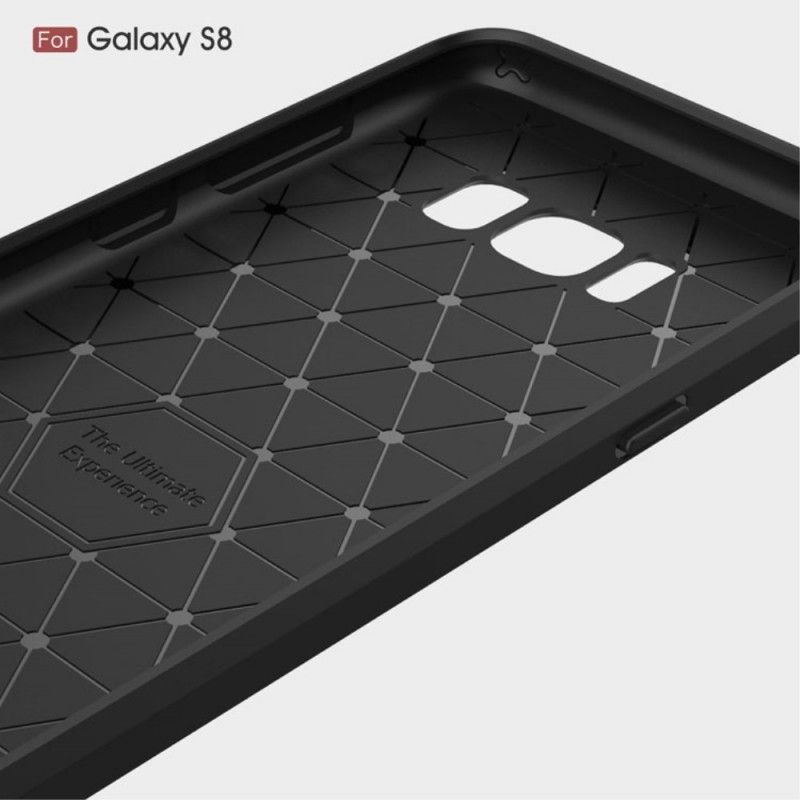 Hülle Samsung Galaxy S8 Schwarz Gebürstete Kohlefaser