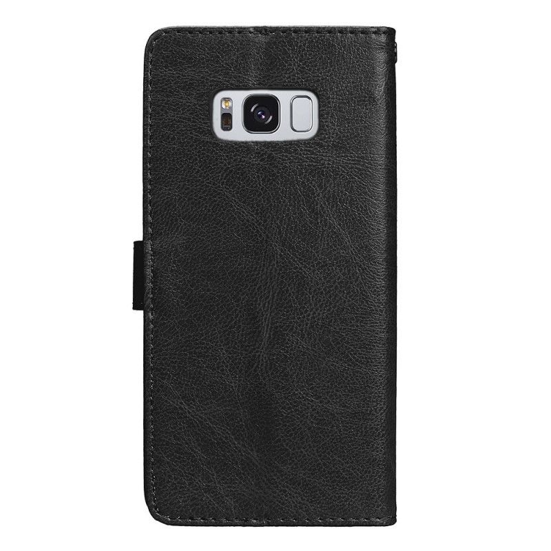 Lederhüllen Samsung Galaxy S8 Schwarz Brieftaschenstil Mit Fotohalter