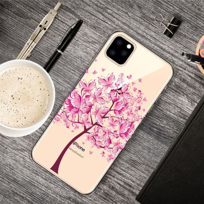 Hülle iPhone 11 Pro Handyhülle Rosa Baumkrone