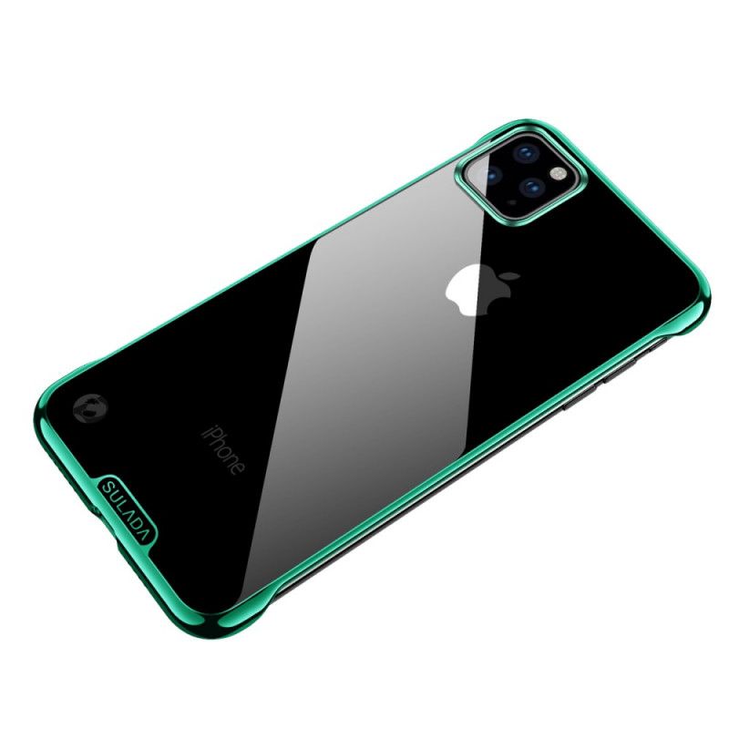 Hülle iPhone 11 Pro Schwarz Transparenter Sulada- Und Metalleffekt