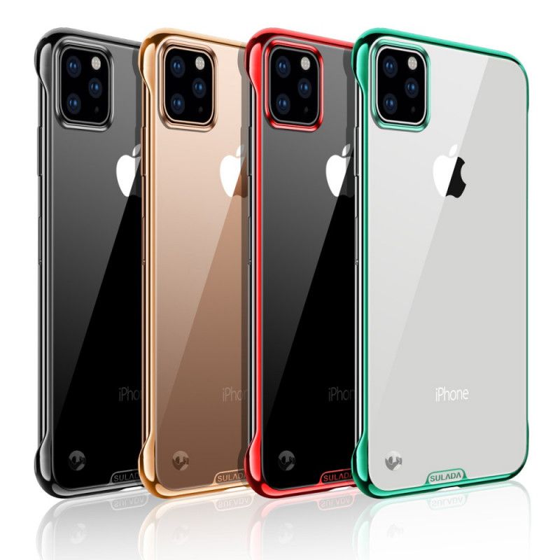 Hülle iPhone 11 Pro Schwarz Transparenter Sulada- Und Metalleffekt