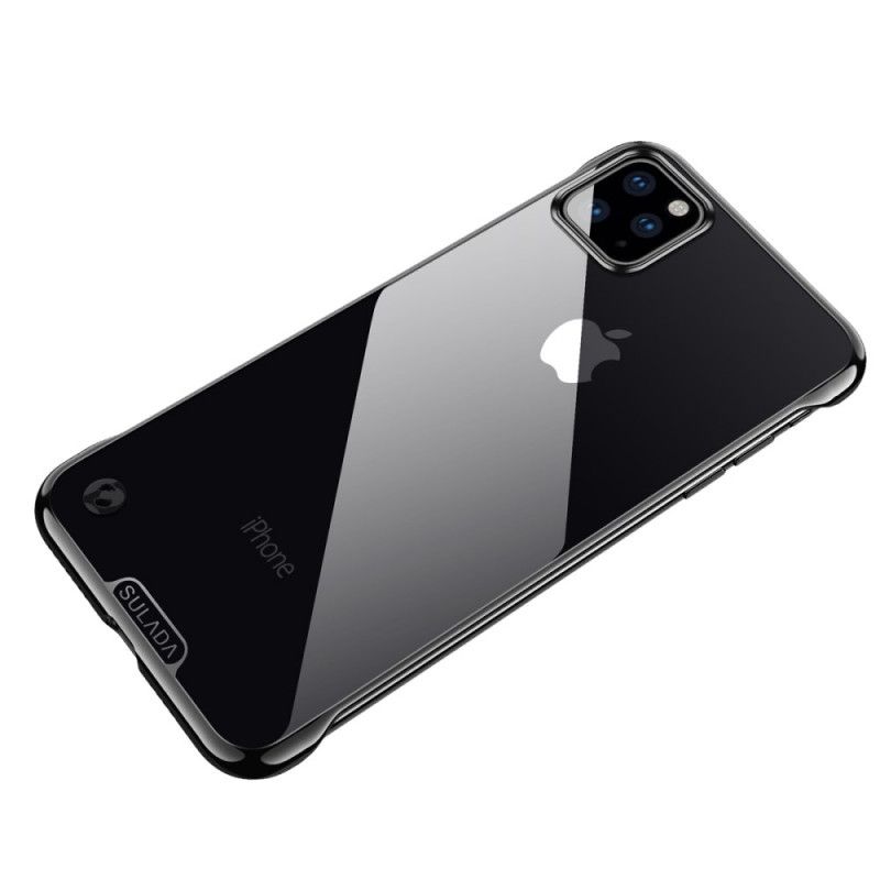 Hülle iPhone 11 Pro Schwarz Transparenter Sulada- Und Metalleffekt