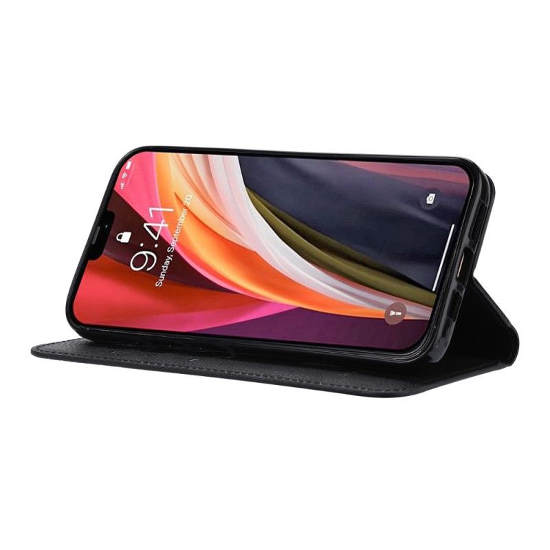 Flip Case Für OnePlus 8T Schwarz Vorderer Kartenhalter