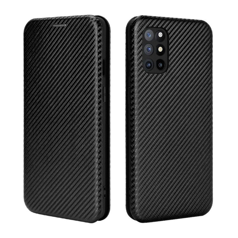 Flip Case OnePlus 8T Schwarz Gefärbtes Kohlenstoffsilikon