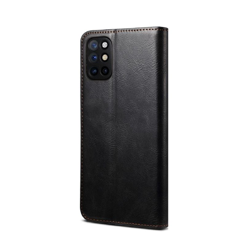 Flip Case OnePlus 8T Schwarz Gewachstes Kunstleder