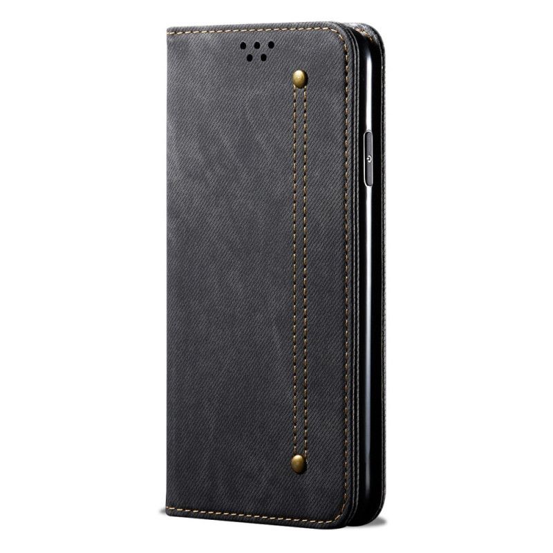 Flip Case OnePlus 8T Schwarz Jeansimitat-Jeans