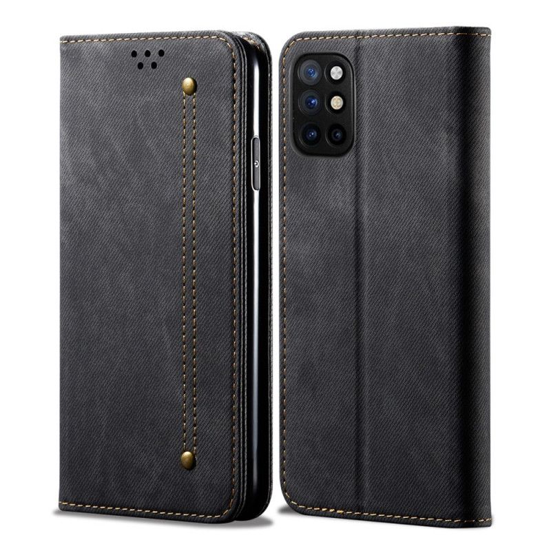 Flip Case OnePlus 8T Schwarz Jeansimitat-Jeans