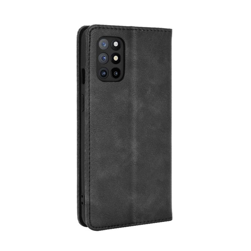 Flip Case OnePlus 8T Schwarz Vintage Stilisierter Ledereffekt