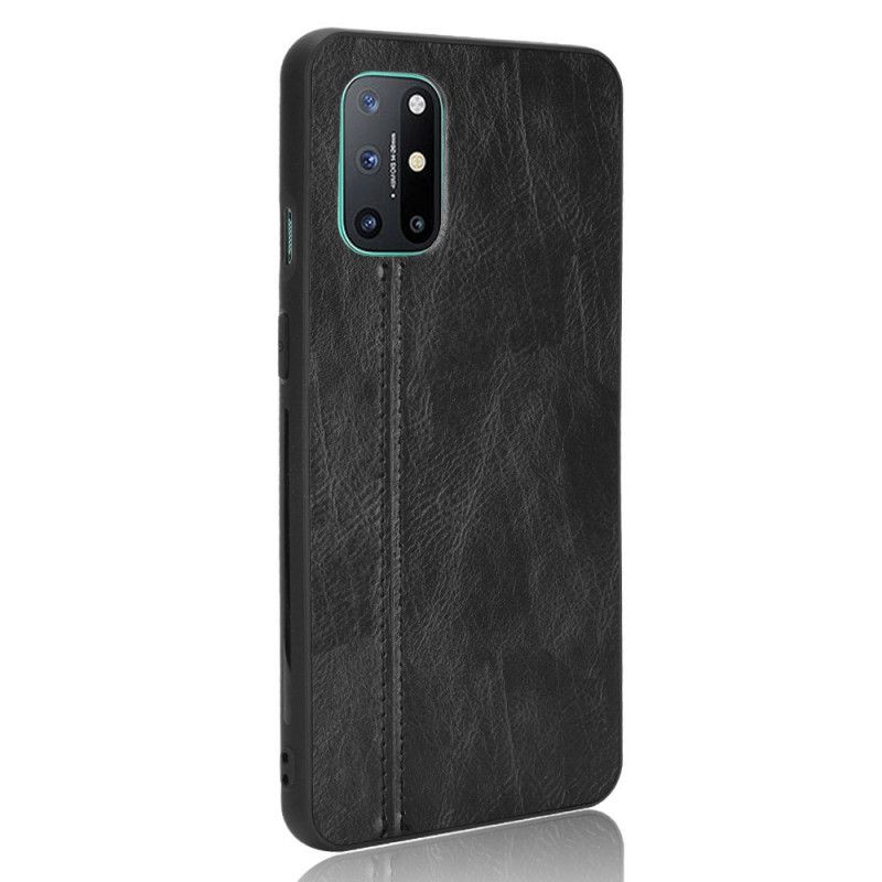 Hülle Für OnePlus 8T Schwarz Ledernähte