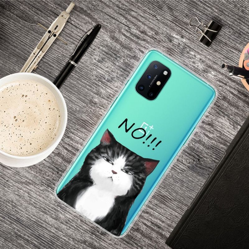 Hülle OnePlus 8T Handyhülle Die Katze. Die Nein Sagt