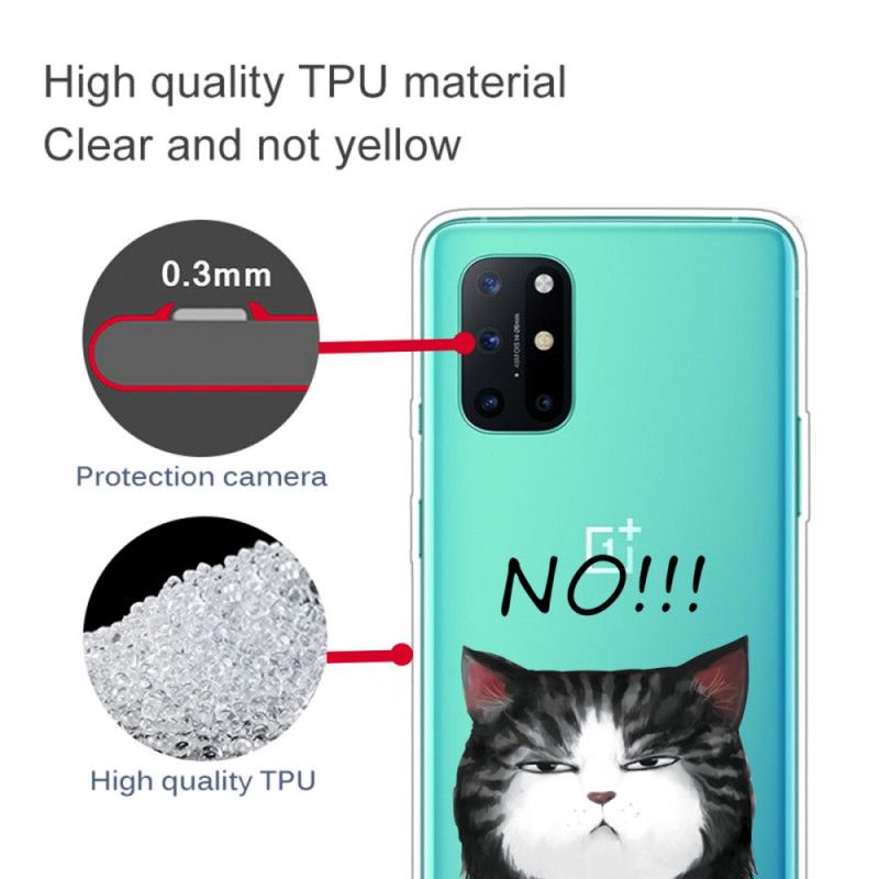 Hülle OnePlus 8T Handyhülle Die Katze. Die Nein Sagt