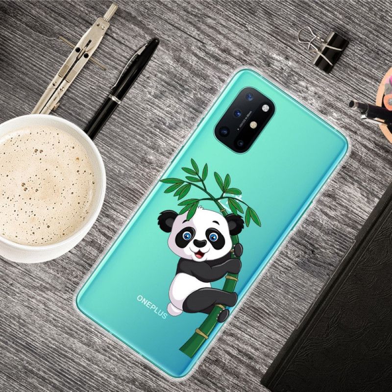 Hülle OnePlus 8T Transparenter Panda Auf Bambus